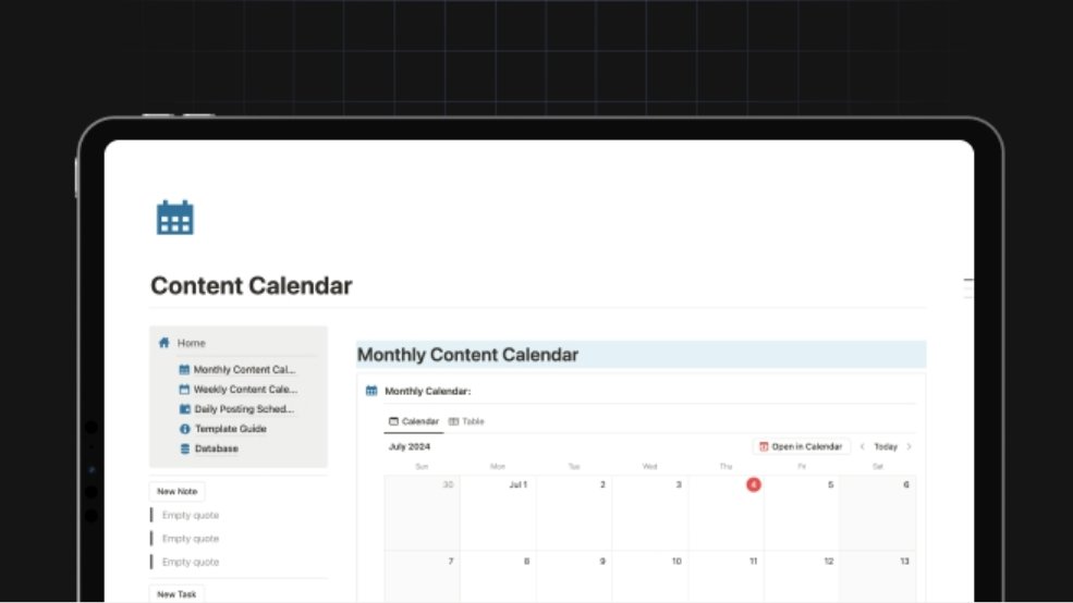 Never-Miss-a-Post Content Calendar
