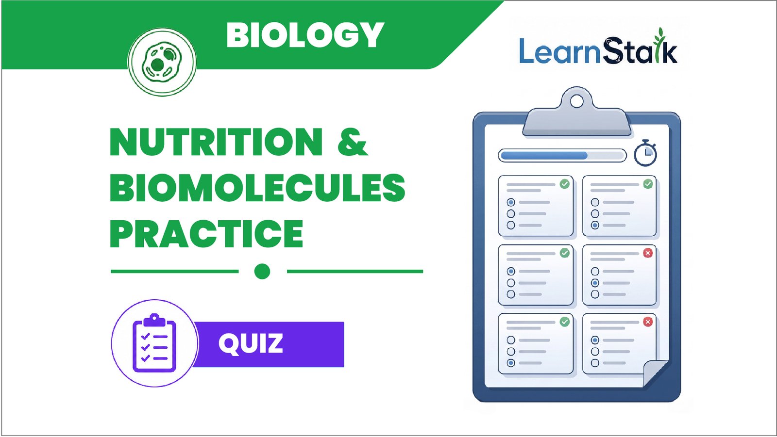 Nutrition & Biomolecules Practice Quiz