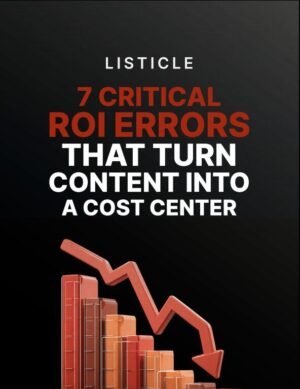 7 Critical ROI Errors That Turn Content Into a Cost Center