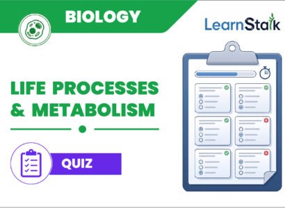 Life Processes, Metabolism & Energy Quiz